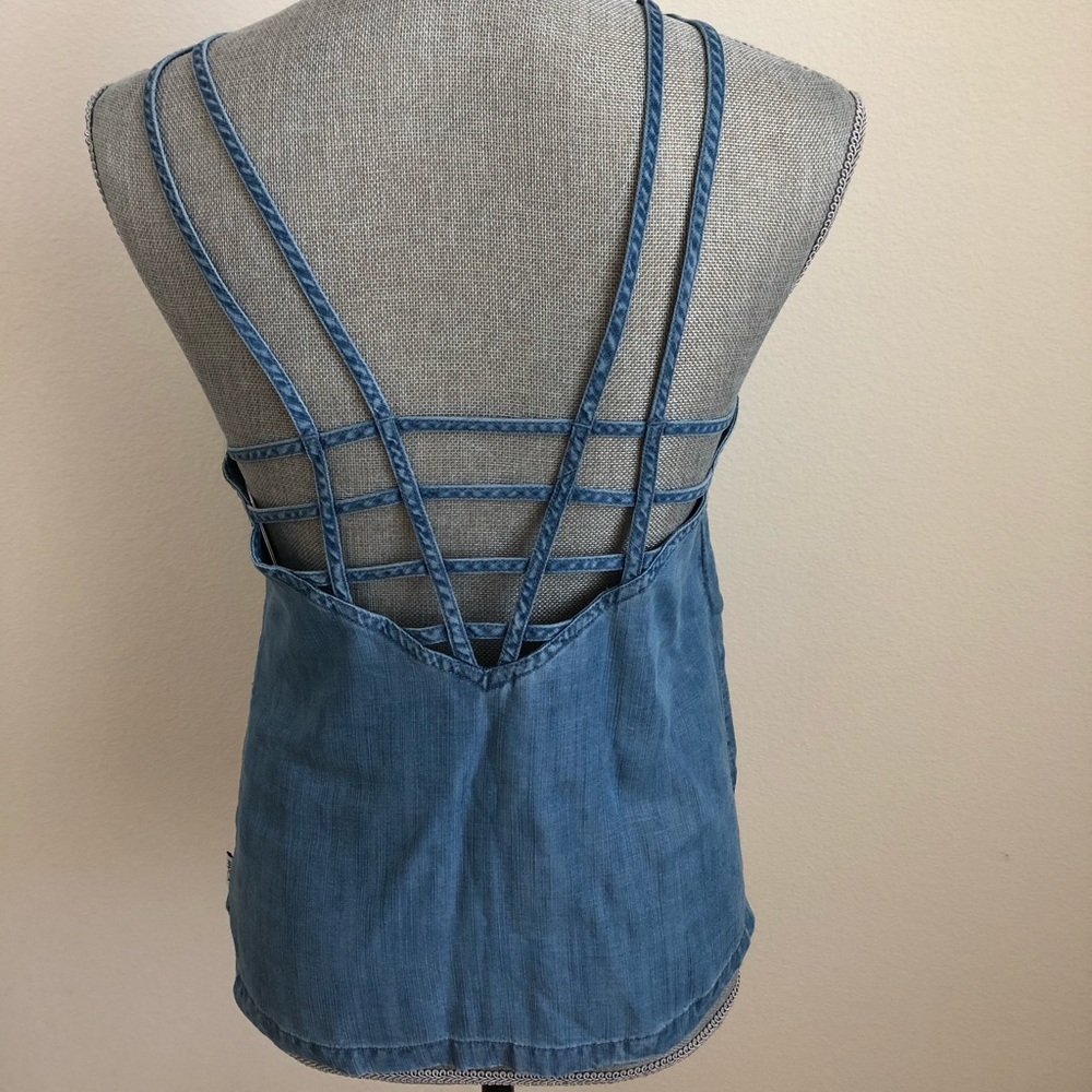 RVCA Denim Blue Strappy Tank - Picture 2 of 3
